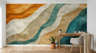 Design A0955 — Papier peint Art Abstrait Vagues et Lignes — Novomur
