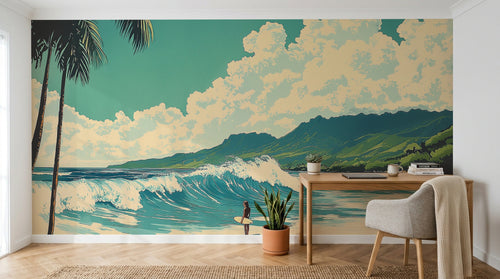 Design A0956 — Papier peint Paysage Plage et Mer — Novomur