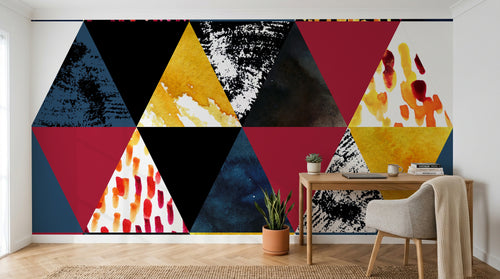 Design C0080 — Papier peint Géométrique Triangles et Losanges - Collection 2 — Novomur