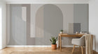Design C0553 — Papier peint Art Abstrait Bauhaus Beige - Collection 1 — Novomur