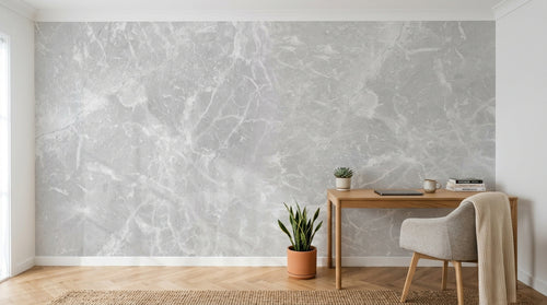 Design C0559 — Papier peint Marbre Blanc Classique - Collection 1 — Novomur