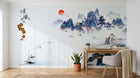 Design C0870 — Papier peint Asie Encre Bleue — Novomur