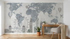 Design C0977 — Papier peint Carte du Monde — Novomur