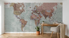 Design C0991 — Papier peint Carte du Monde — Novomur