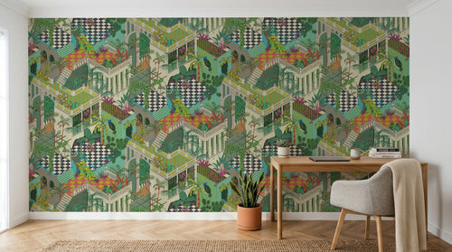 Design D0168 — Papier peint Art Déco Éventails et Or - Collection 2 — Novomur