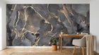 Design D0207 — Papier peint Marbre Noir et Or Luxe - Collection 2 — Novomur