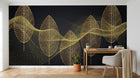Design D0336 — Papier peint Art Déco Éventails et Or - Collection 1 — Novomur