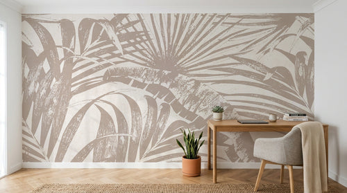 Design D0340 — Papier peint Palmier Tropical Vert - Collection 2 — Novomur