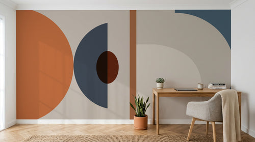 Design D0379 — Papier peint Art Abstrait Bauhaus Coloré - Collection 1 — Novomur