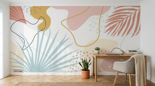 Design D0452 — Papier peint Palmier Tropical Vert - Collection 2 — Novomur