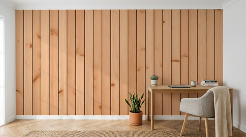 Design D0791 — Papier peint Bois Rustique Blanchi — Novomur