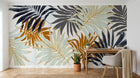 Design D0799 — Papier peint Palmier Tropical Doré Luxe - Collection 1 — Novomur