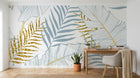 Design D0837 — Papier peint Palmier Tropical Doré Luxe - Collection 1 — Novomur