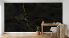 Design D0988 — Papier peint Marbre Noir et Or Luxe - Collection 1 — Novomur