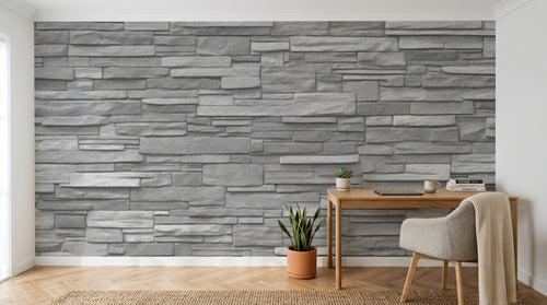 Design D0997B — Papier peint Texture Pierre et Béton — Novomur