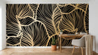 Design E0692 — Papier peint Art Déco Éventails et Or - Collection 2 — Novomur