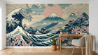 Design F0343 — Papier peint Mont Fuji et Hokusai — Novomur