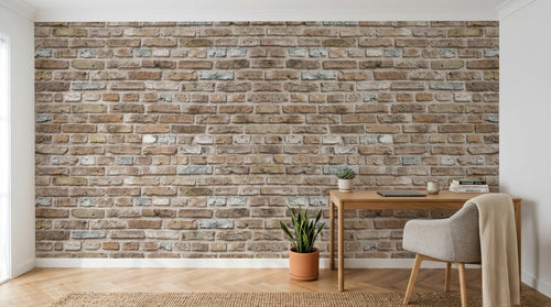 Design F0526 — Papier peint Brique Blanche — Novomur