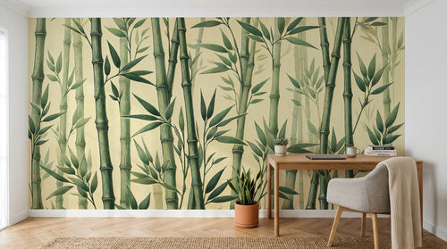Design F0584 — Papier peint Bambou — Novomur