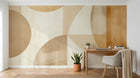 Design F0675 — Papier peint Art Abstrait Bauhaus Beige - Collection 2 — Novomur