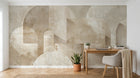 Design F0681 — Papier peint Art Abstrait Bauhaus Beige - Collection 1 — Novomur