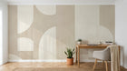 Design F0682 — Papier peint Art Abstrait Bauhaus Beige - Collection 2 — Novomur