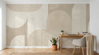 Design F0870 — Papier peint Art Abstrait Bauhaus Beige - Collection 2 — Novomur
