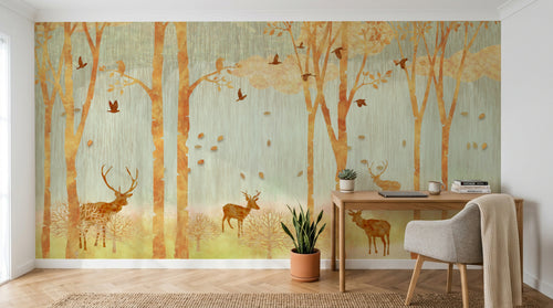 Design FC314 — Papier peint Forêt Pins et Sapins - Collection 2 — Novomur