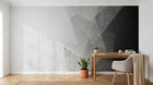 Design L0378 — Papier peint Triangles abstraits gris noir grunge — Novomur