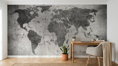 Design SD0100 — Papier peint Carte du Monde — Novomur