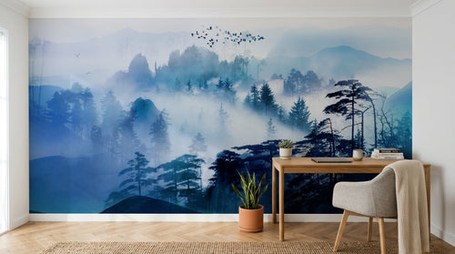 Design SD0214 — Papier peint Paysage Montagne Réaliste — Novomur