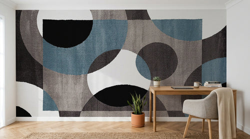 Design SD0327 — Papier peint Art Abstrait Bauhaus Coloré - Collection 1 — Novomur