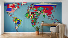 Design SD0368 — Papier peint Carte du Monde — Novomur