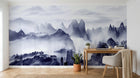 Design SD0445 — Papier peint Asie Encre Bleue — Novomur
