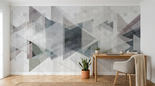 Design SK0130 — Papier peint Géométrique Triangles et Losanges - Collection 2 — Novomur