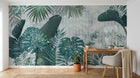 Design SK0158 — Papier peint Palmier Tropical Vert - Collection 1 — Novomur