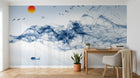 Design SK0162 — Papier peint Asie Encre Bleue — Novomur