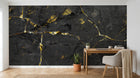 Design SK0428 — Papier peint Marbre Noir et Or Luxe - Collection 2 — Novomur
