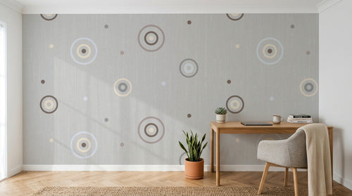 Design SK0434 — Papier peint Art Abstrait Bauhaus Coloré - Collection 2 — Novomur