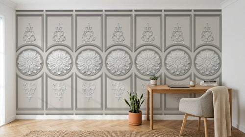 Papier peint Damassé Classique - Sur mesure - Design SK0537