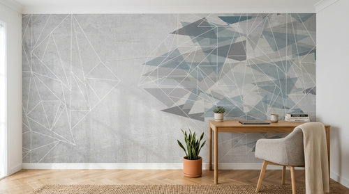 Design SK0655 — Papier peint Géométrique Triangles et Losanges - Collection 2 — Novomur