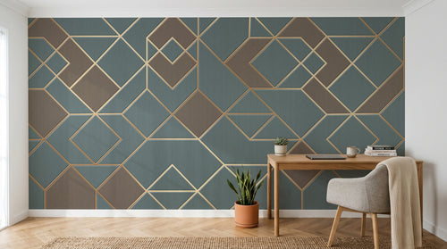 Design SK0699 — Papier peint Géométrique Triangles et Losanges - Collection 1 — Novomur