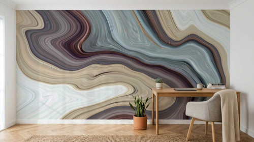 Design SK0757 — Papier peint Marbre Coloré - Collection 3 — Novomur