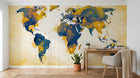 Design SK0872 — Papier peint Carte du Monde — Novomur