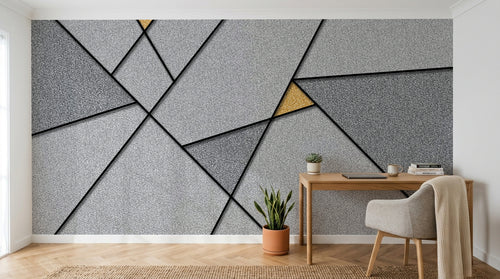 Design SK0915 — Papier peint Géométrique Triangles et Losanges - Collection 1 — Novomur