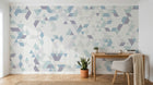 Design SL0018 — Papier peint Triangles pastel bleu gris mauve — Novomur