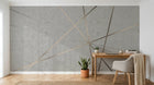 Design SL0075 — Papier peint Lignes cuivrees fond beton — Novomur