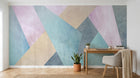 Design SL0107 — Papier peint Triangles pastel beton scandinave — Novomur