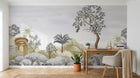 Design SL0595 — Papier peint Paysage pittoresque temple pavillon pastel — Novomur