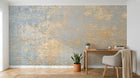 Design SL0687 — Papier peint Texture or bleu pastel eclaboussures grunge — Novomur